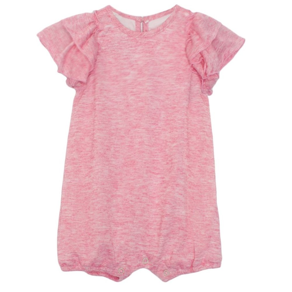 Isobella & Chloe Pink One Piece Romper Knit Ruffle
